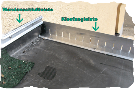Wandanschlussleiste Dachbegruenung Wandanschlussleiste Dachbegruenung