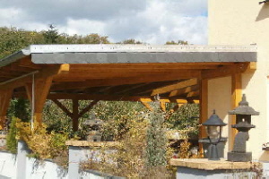 Terrasse mit Dachbegrünung
